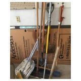 TOOLS INCLUDING SHOVELS RAKES, ETC.