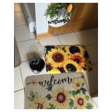 WELCOME MAT, WELCOME DOOR SIGN AND HAND MADE