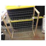 METAL AND WOOD SHELF GREAT FOR SHOES