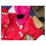 TOYHOUSE SPOONS, EGGS, JELLY JARS, BLANKET, ETC.