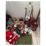 SEASONS GREETING FLAGS, 3, BASKETS, CHRISTMAS