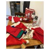 METAL BOTTOM SNOWMAN, NEW STOCKINGS AND HATS