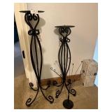 CANDLE STANDS 25" & 28" AND MEMO HOLDER