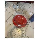 PYREX GLASS INSERT STEAMER, PYREX MIXING BOWL