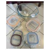 GLASS FOOD STORAGE WITH SNAP LOCK LIDS, SMALL 3