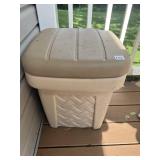 DOCK BOX WITH GRILL SUPPLIES, 17X17X19, MELTED