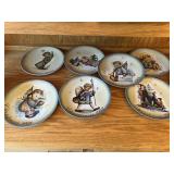 7 TOTAL CHRISTMAS CHILD HUMMEL PLATES 81, 82, 83,
