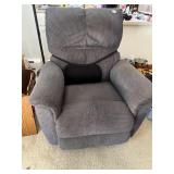 LAZY BOY ROCKER RECLINER, SHOWS SOME WEAR ON SEAT