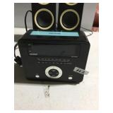 NELSONIC CLOCK RADIO AND LOGITECH SPEAKERS
