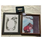 2 NOVELTY GOLF PICTURES AND NEW BARLOW GOLFING