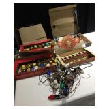 LARGE BULB VINTAGE CHRISTMAS LIGHTS IN BOXES