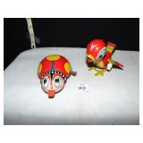 WIND UP MIXUNI TIN BIRD, KANTO FRICTION TIN LADY