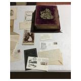 ANTIQUE PHOTO ALBUM, CORRESPONDENCE, PICTURES,