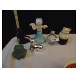ASSORTED AVON PERFUME BOTTLES, CAT, DOG, DEER,