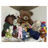 ASSORTED TY BEANIE BABIES, ATTIC TREASURES, CATS,
