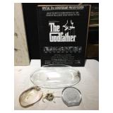 16" GLASS FISH PLATE, SHELLS, CARNEGIE INSTITUTE