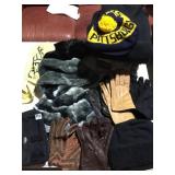 ASSORTED GLOVES, HATS, SWEATSHIRTS, SAMSONITE