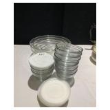 PAMPERED CHEF NESTING BOWLS AND SINGLE SERVERS W/