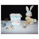 RUBENS BABY BOOTIES PLANTER, RUBBER BUNNY BABY