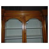 KNOTTY PINE CHINA CABINET, GLASS FRONT CABINET