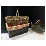 TWO BASKETS ONE CLOTH LINED