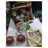 GLASS CRYSTAL ORNAMENTS, OTHER ORNAMENTS, ETC.