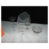 WASTE CAN, GREE GLASS PITCHER, J GOLD LETTER, 2