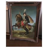 OIL ON CANVAS PAINTING, MAN ON A HORSE, MUSEUM