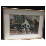 28X21 FRAMED AND MATTED PICTURE OF WEDDING,