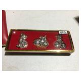 GORHAM CAT CHRISTMAS ORNAMENTS IN BOX