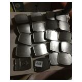 20 SILVER TONE BELT BUCKLES, READY TO ENGRAVE OR