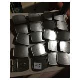 20 SILVER TONE BELT BUCKLES, READY TO ENGRAVE OR