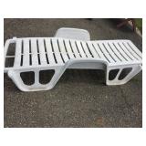 PLASTIC CHAISE LOUNGE, ADJUSTABLE BACK