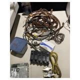 LEATHER LACES, 15 AMP 3 BREAKERS, (2) 20 AMP