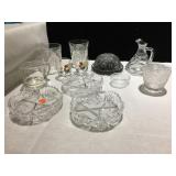 ASSORTMENT OF GLASS, ROOSTER JUICE GLASSES,