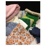 QUEEN SIZE PINK BLANKET, PILLOW, ASSORTED LINENS