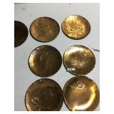 NATALIE BRONZE PLATES, FLOWERS, FISHES