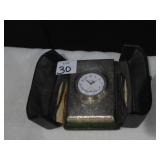 BLACK STARR AND FROST STERLING CLOCK 4.5" X 3"