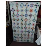 HAND STITCHED QUILT 59" X 34"