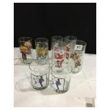 COCA COLA SANTA GLASSES, MCDONALDS GLASSES,