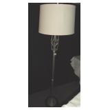 FLOOR LAMP SILVER CENTER W/ BLACK BASE 65" H X