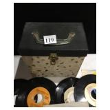 BOX OF 45 RECORDS INCLUDING DISNEY AND ELVIS