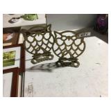 BRASS OWL BOOK ENDS