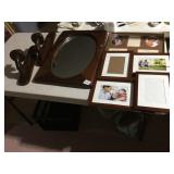 PICTURE FRAMES, WOOD SCONCES, WALL MIRROR, ETC.