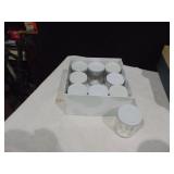 9 GLASS JARS W/ SCREW ON LIDS