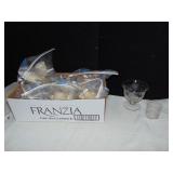 EIGHT VINTAGE SHRIMP DISHES W/ LINERS