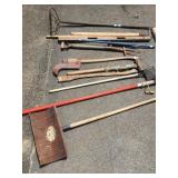 TREE SAW, RAKE, LEVEL, SLEDGE, ETC.