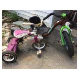 PURPLE TRICYCLE AND SPIN OUT TRIKE