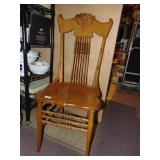 OAK CHAIR 7 RUNG BACK, 3 RUNG CROSS MEMBER, SHOW
