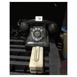 ROTARY PHONE AND VINTAGE THERMOSTAT